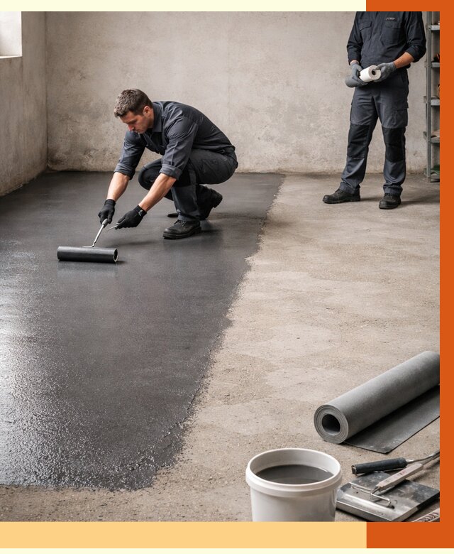 Гидроизоляция гаражного пола в Анапе от 3634 руб./м² — ТепломастерНпа профессионально