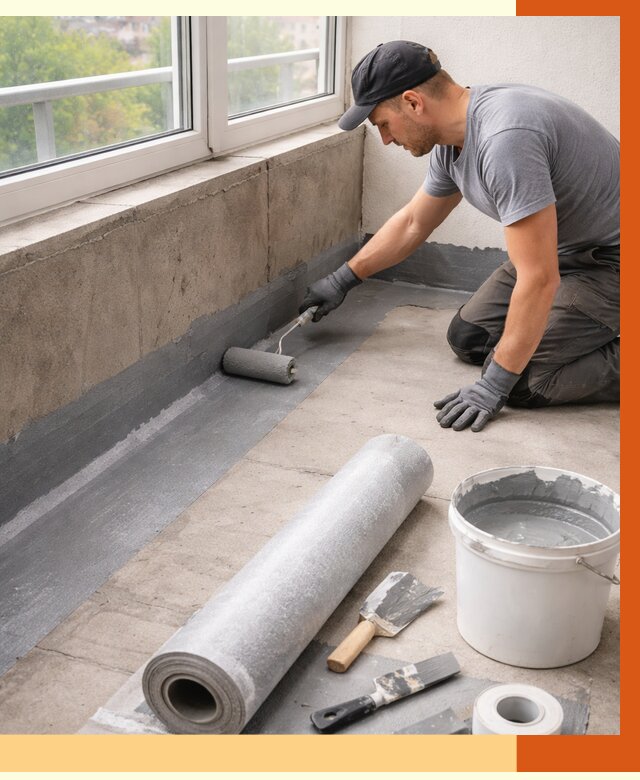 Профессиональная гидроизоляция балкона в Анапе от 4361 руб. | ТепломастерНпа