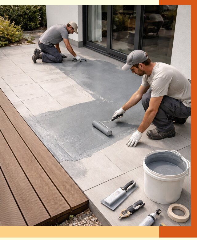 Гидроизоляция террасы в Анапе под ключ от 7788 руб./м² | ТепломастерНпа