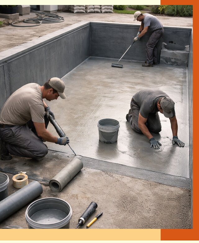 Профессиональная гидроизоляция бассейна в Анапе от 6750 руб. за м2 | ТепломастерНпа