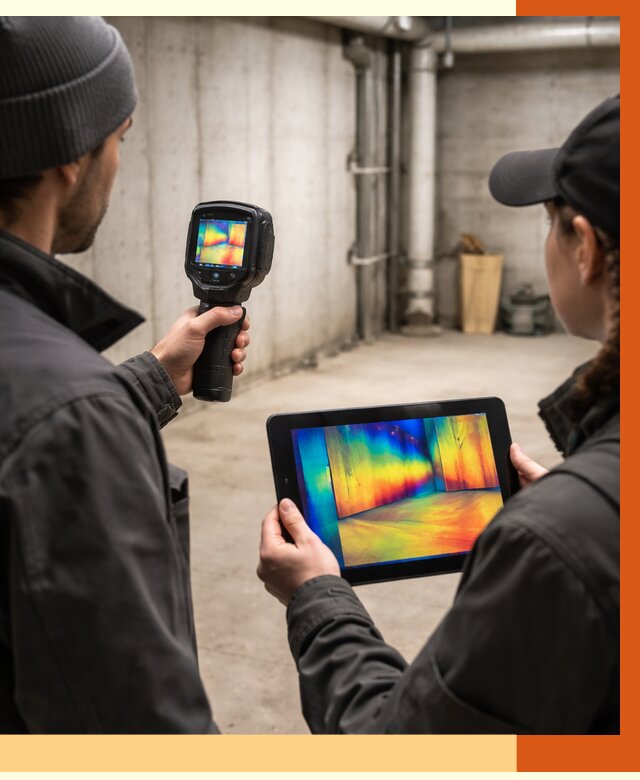 Тепловизионное обследование подвала в Анапе от 4673 руб. — проверка гидроизоляции | ТепломастерНпа