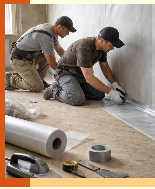 Монтаж пароизоляции для дома и помещений в Анапе