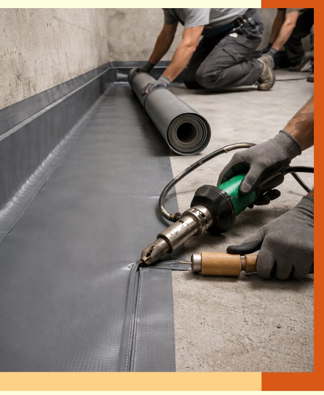 Монтаж гидроизоляционной мембраны в Анапе от 1033 руб/м2 | ТепломастерНпа